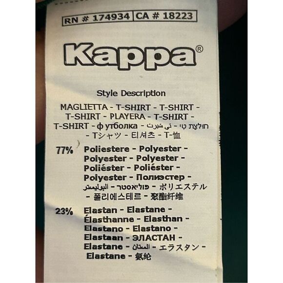 Kappa Banda Atum Boxy T-shirt size Small Green Athleisure Slightly Cropped - Picture 8 of 10